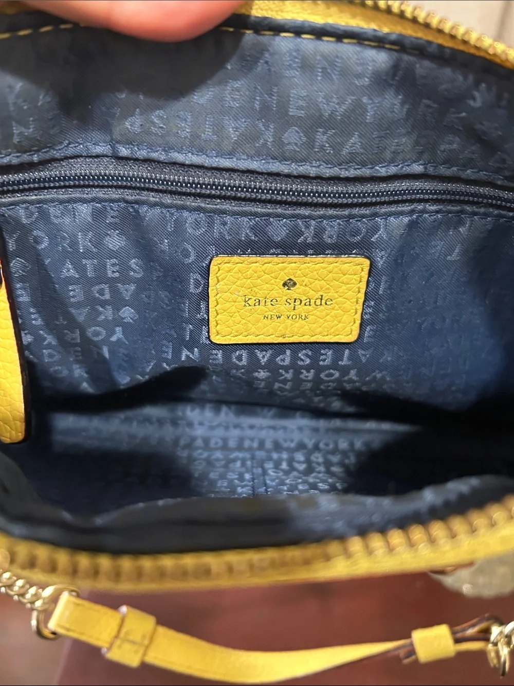 Kate Spade Yellow Leather Chain-Strap Shoulder Bag